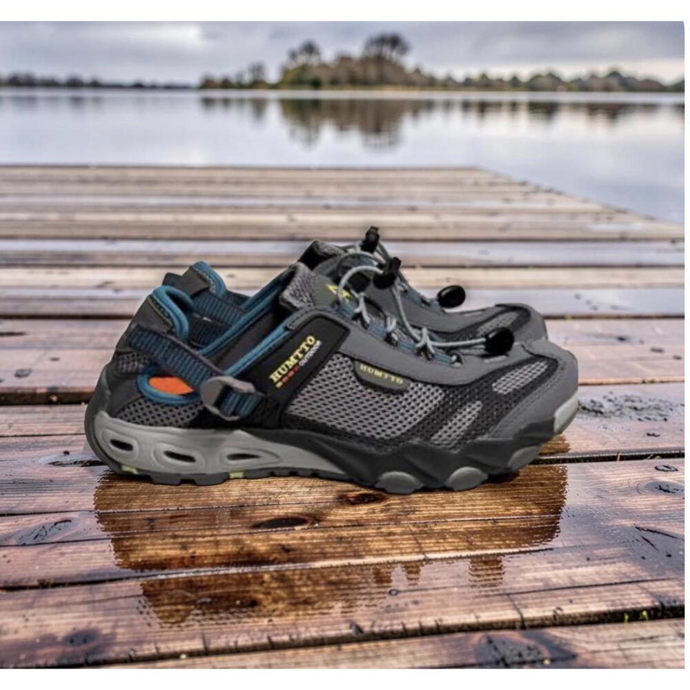 Humtto Mens Amphibious Water Shoe Outdoor Gray Mesh Hiking Sandals Size 8